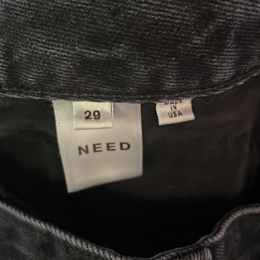 NEED SUPPLY Pen Fit High Rise Relaxed Straight Leg Jeans in Broken Black - Picture 13 of 16